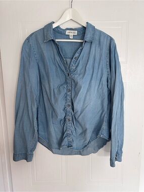 cloth & stone Light Blue Denim Button-Front Shirt